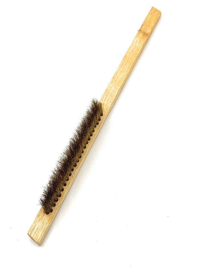 Aone Brass Wire Bristle Brush 3 Row Medium Soft 3 pcs Table/Bench Multipurpose for General Cleaning, Polishing, Satin Finish, Texturing, Jewellery Cleaning, Rust Removal, Dirt Removal, etc - Image 1